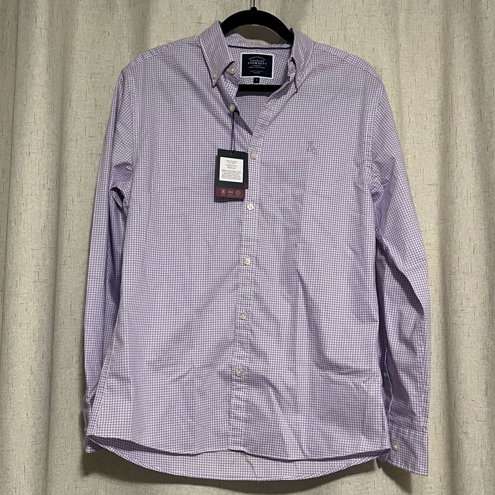 Charles Tyrwhitt Lavender Checkered Shirt